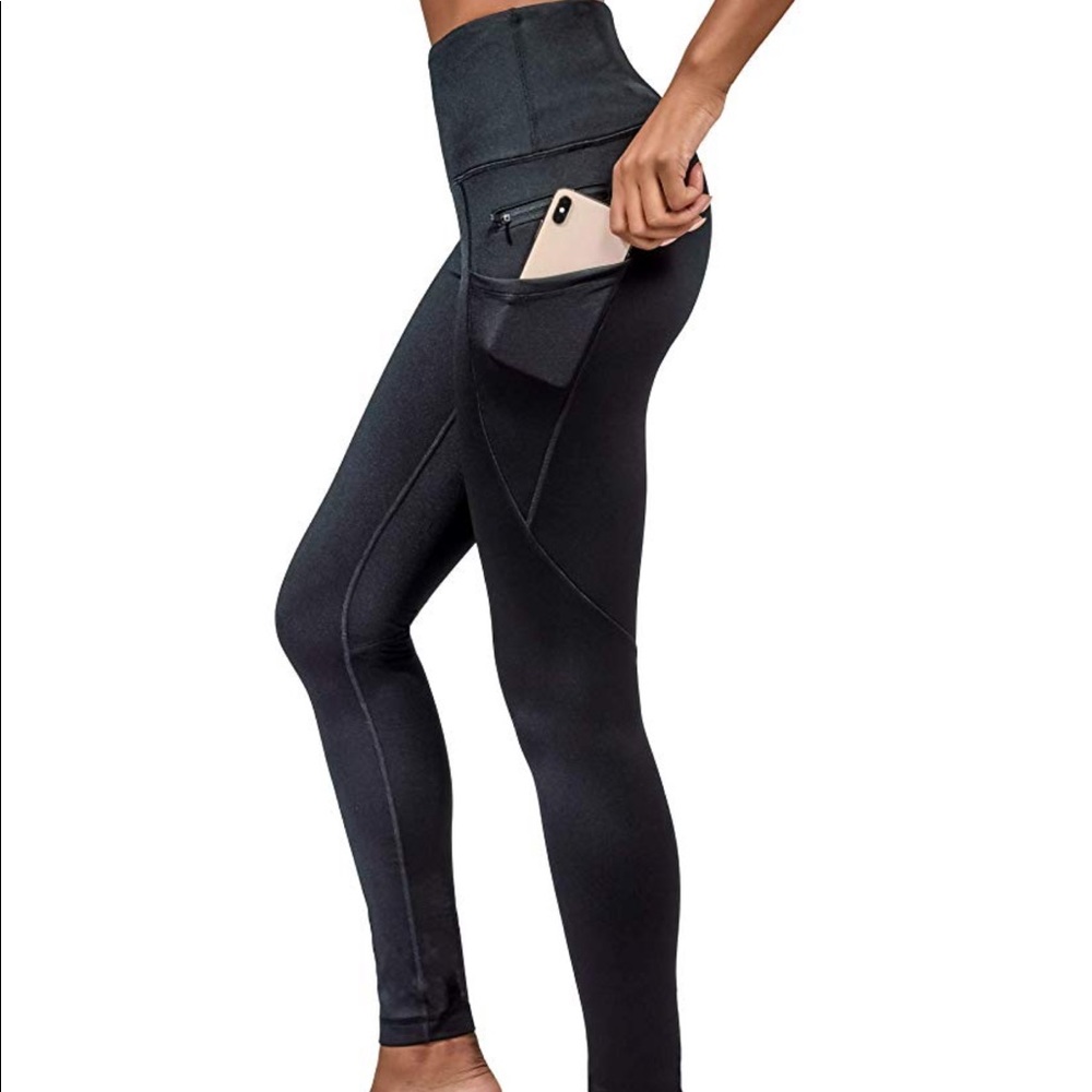 90’ By Reflex Workout Leggings Black Sz L